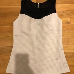 Express sleeveless w mesh knit top